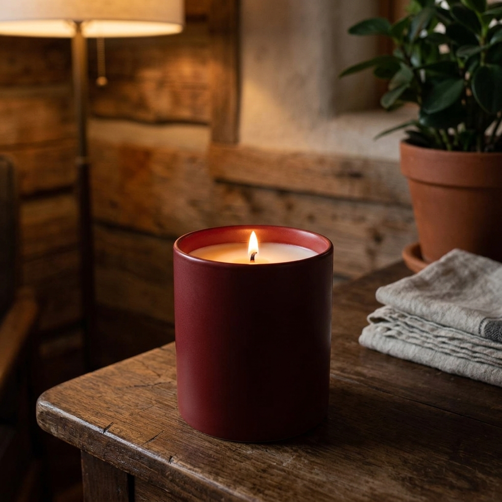 Basil Element in Ruby Earth, lit