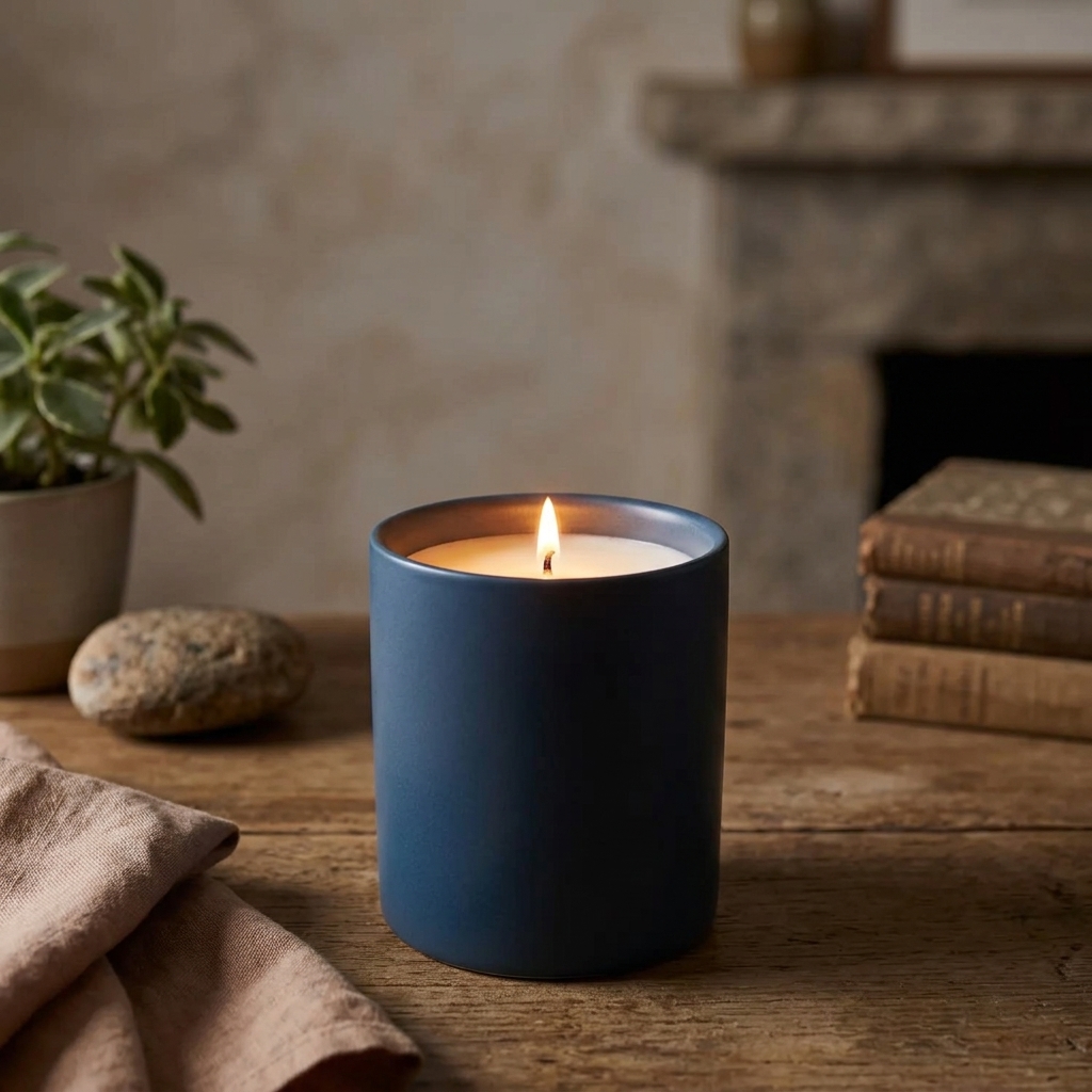 Basil Element in Denim Dusk, lit
